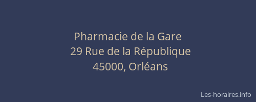 Pharmacie de la Gare