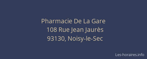 Pharmacie De La Gare