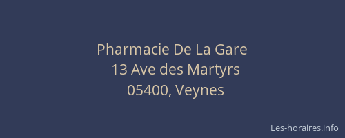 Pharmacie De La Gare