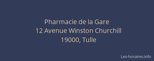 Pharmacie de la Gare