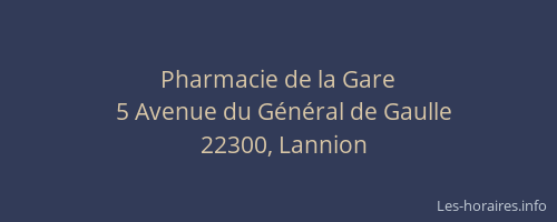 Pharmacie de la Gare
