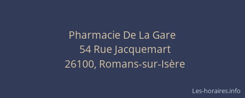 Pharmacie De La Gare