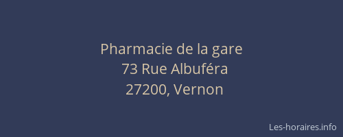 Pharmacie de la gare