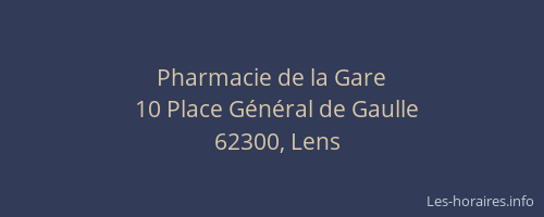 Pharmacie de la Gare