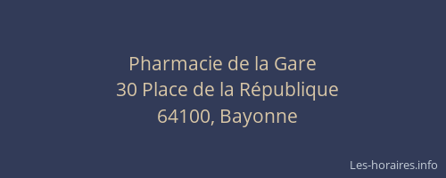 Pharmacie de la Gare