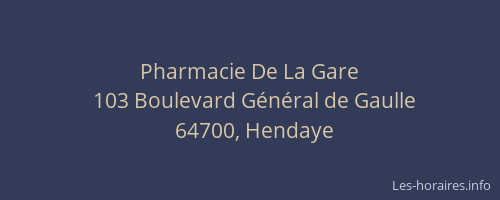 Pharmacie De La Gare
