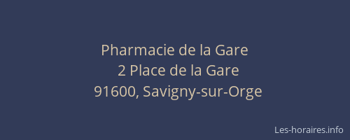 Pharmacie de la Gare