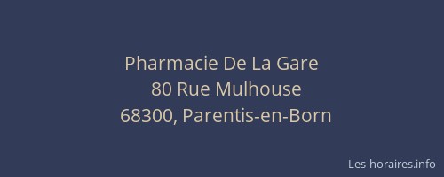 Pharmacie De La Gare
