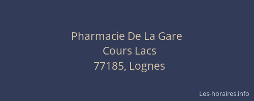 Pharmacie De La Gare