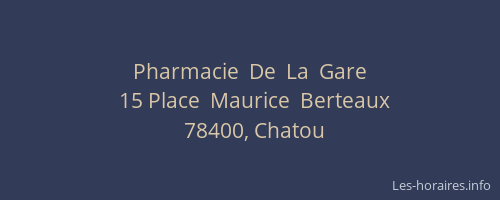 Pharmacie  De  La  Gare