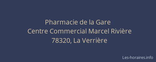 Pharmacie de la Gare