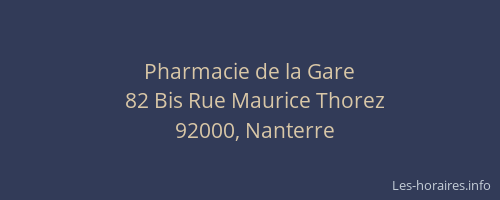 Pharmacie de la Gare