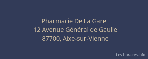 Pharmacie De La Gare