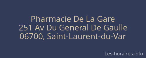 Pharmacie De La Gare