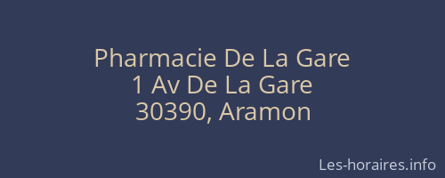 Pharmacie De La Gare