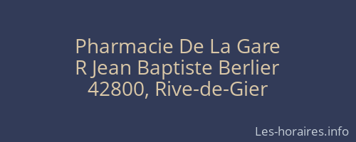 Pharmacie De La Gare