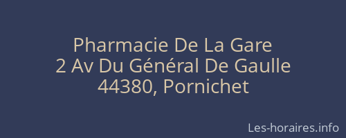 Pharmacie De La Gare