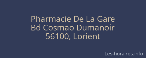 Pharmacie De La Gare