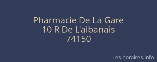 Pharmacie De La Gare