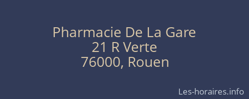Pharmacie De La Gare
