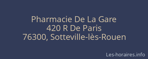 Pharmacie De La Gare