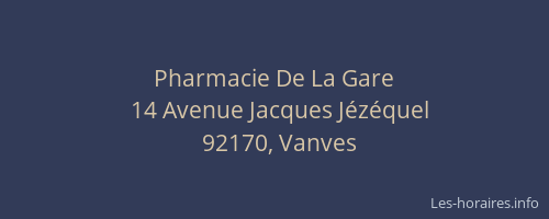 Pharmacie De La Gare