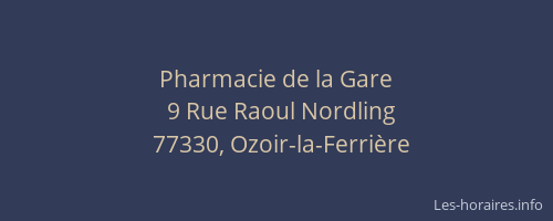 Pharmacie de la Gare