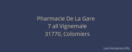 Pharmacie De La Gare