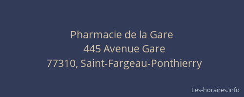Pharmacie de la Gare