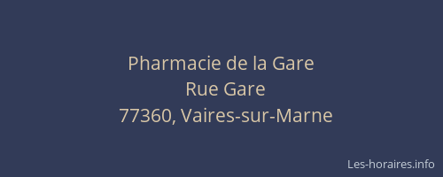 Pharmacie de la Gare