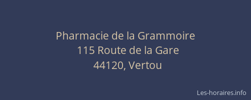 Pharmacie de la Grammoire