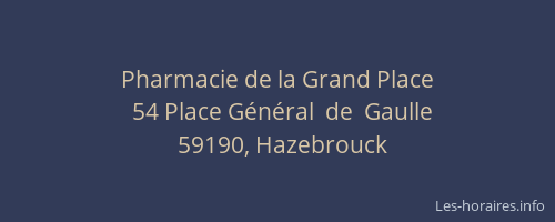 Pharmacie de la Grand Place
