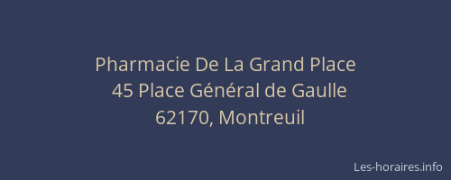 Pharmacie De La Grand Place