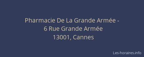 Pharmacie De La Grande Armée -