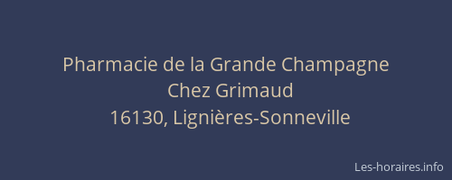 Pharmacie de la Grande Champagne