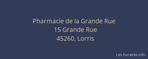 Pharmacie de la Grande Rue