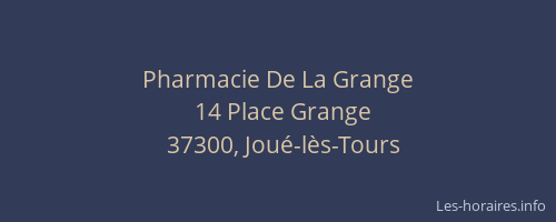 Pharmacie De La Grange