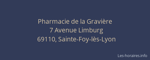 Pharmacie de la Gravière