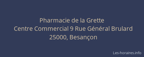 Pharmacie de la Grette