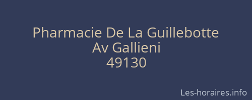 Pharmacie De La Guillebotte