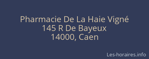 Pharmacie De La Haie Vigné