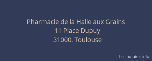 Pharmacie de la Halle aux Grains