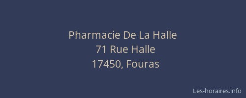 Pharmacie De La Halle