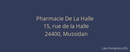 Pharmacie De La Halle