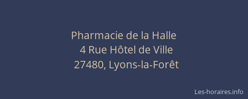 Pharmacie de la Halle