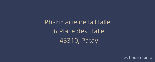 Pharmacie de la Halle