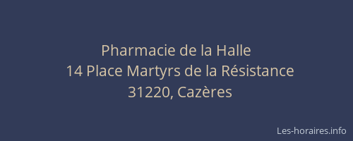 Pharmacie de la Halle