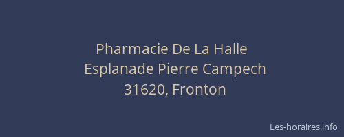 Pharmacie De La Halle