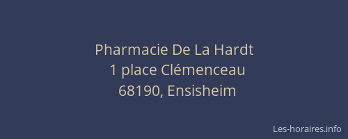Pharmacie De La Hardt