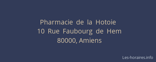 Pharmacie  de  la  Hotoie